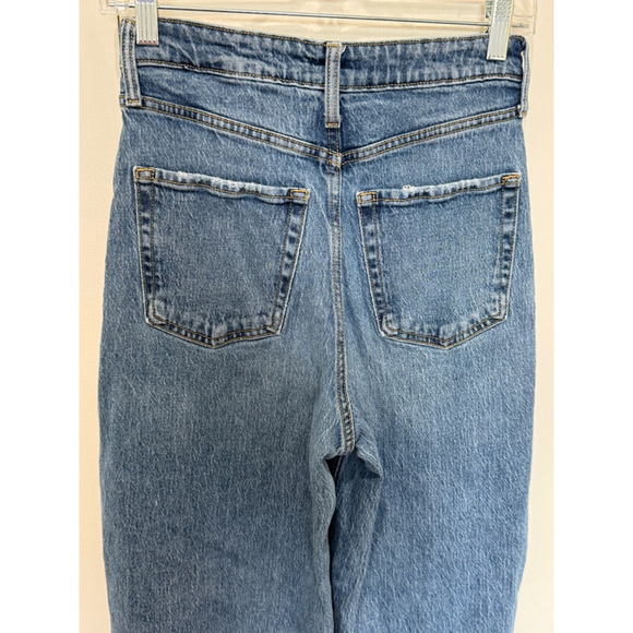 Women's Wild Fable high rise baggy Jeans Size 2/26R Blue Distressed ripped - Picture 4 of 12